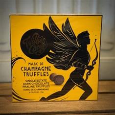 Dark chocolate champagne truffles