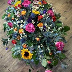 Bright mix casket spray